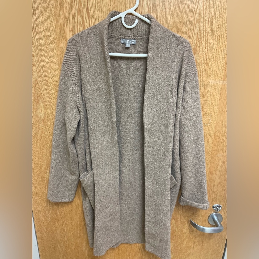 J Crew long open cardigan